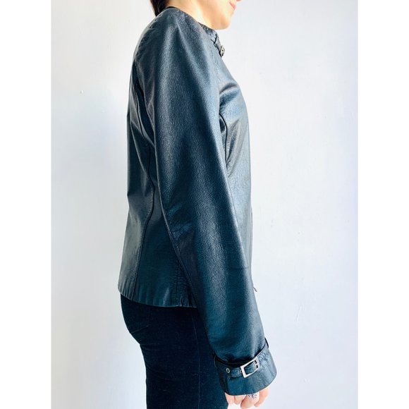 Danier Black Leather Jacket- Bomber - Picture 3 of 10